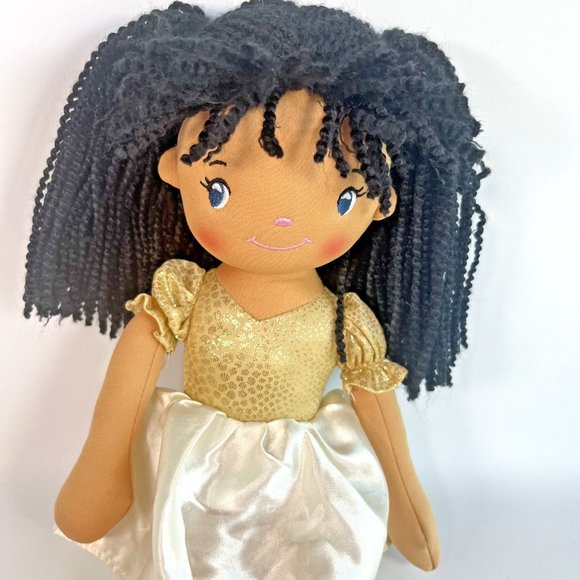 Linzy Toys 18'' Gold Addy Soft Plush Rag Doll Gold - Very, Very Good Condition - Picture 2 of 10